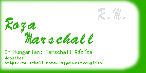 roza marschall business card